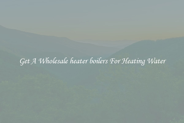 Get A Wholesale heater boilers For Heating Water