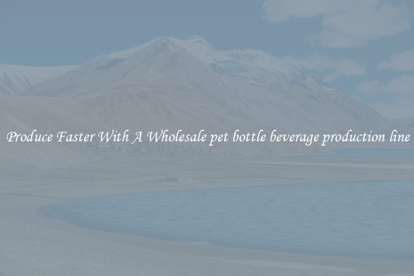 Produce Faster With A Wholesale pet bottle beverage production line