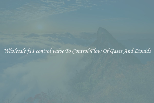 Wholesale f11 control valve To Control Flow Of Gases And Liquids