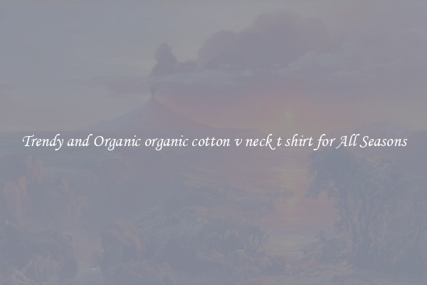 Trendy and Organic organic cotton v neck t shirt for All Seasons