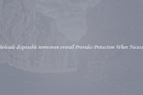 Wholesale disposable nonwoven overall Provides Protection When Necessary