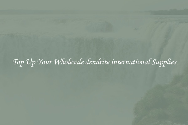Top Up Your Wholesale dendrite international Supplies