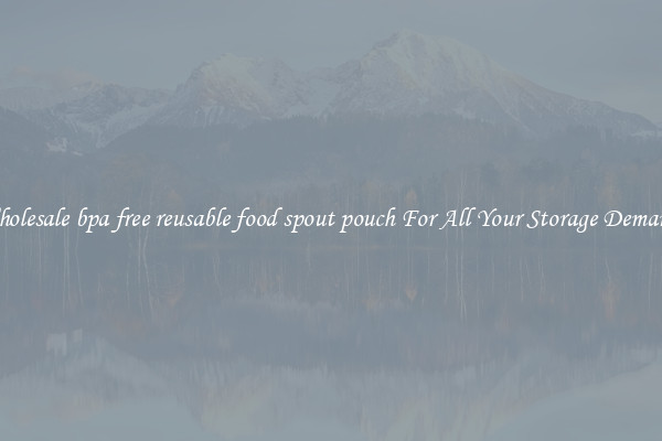 Wholesale bpa free reusable food spout pouch For All Your Storage Demands