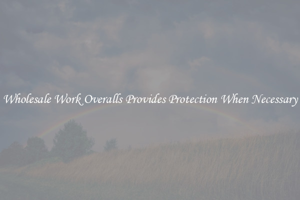 Wholesale Work Overalls Provides Protection When Necessary