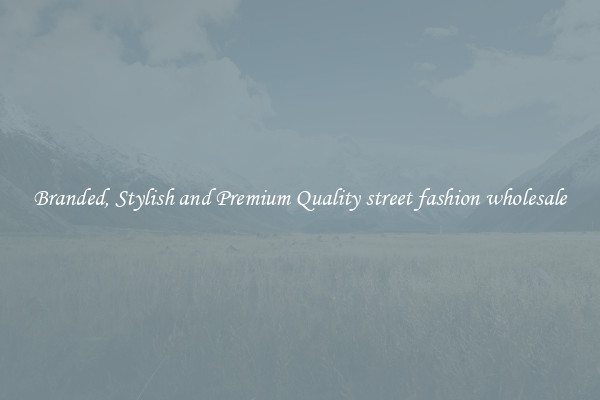 Branded, Stylish and Premium Quality street fashion wholesale