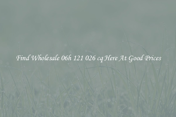 Find Wholesale 06h 121 026 cq Here At Good Prices