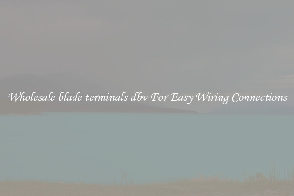 Wholesale blade terminals dbv For Easy Wiring Connections