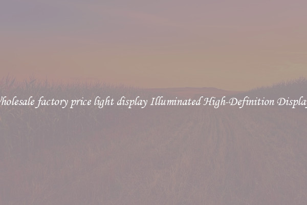 Wholesale factory price light display Illuminated High-Definition Displays 