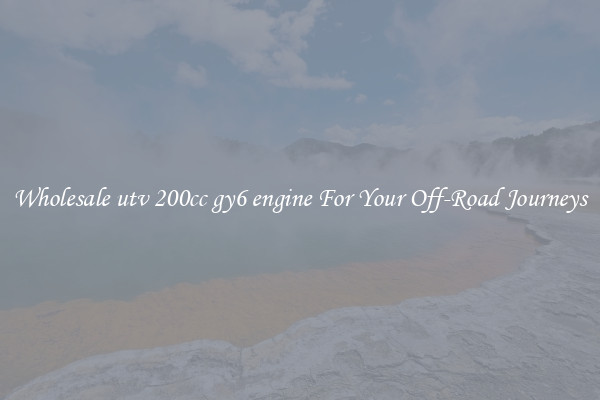 Wholesale utv 200cc gy6 engine For Your Off-Road Journeys