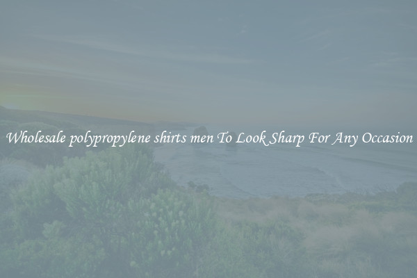 Wholesale polypropylene shirts men To Look Sharp For Any Occasion