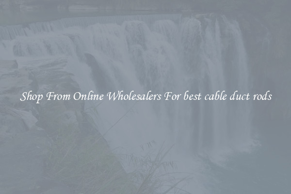 Shop From Online Wholesalers For best cable duct rods
