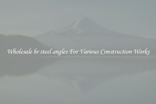 Wholesale hr steel angles For Various Construction Works