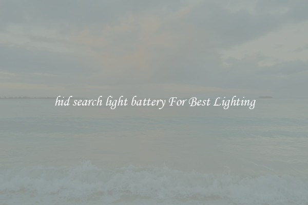 hid search light battery For Best Lighting