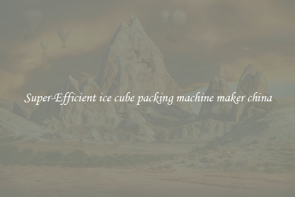 Super-Efficient ice cube packing machine maker china