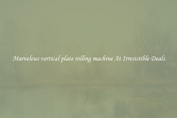 Marvelous vertical plate rolling machine At Irresistible Deals