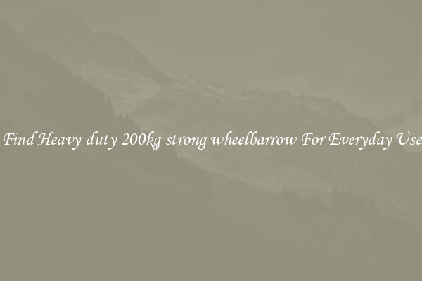 Find Heavy-duty 200kg strong wheelbarrow For Everyday Use